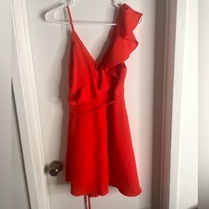 do&be red wrap dress